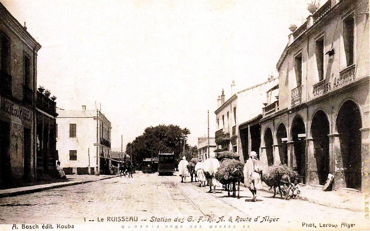 Alger - Le-Ruisseau - Route d'Alger et Station CFRA .jpg